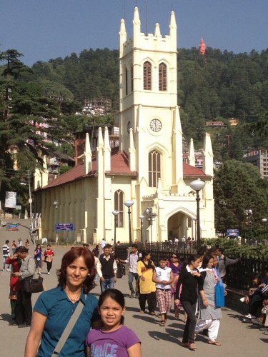 In front of the church shown in the movie Barfi