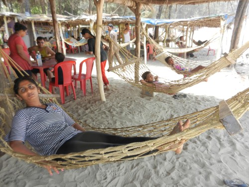 Hammocks at Kashid beach